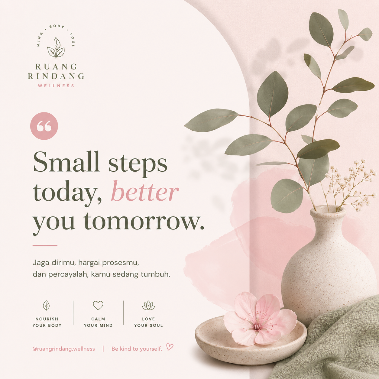 Arunika Wellness, Contoh desain single post feed Arunika