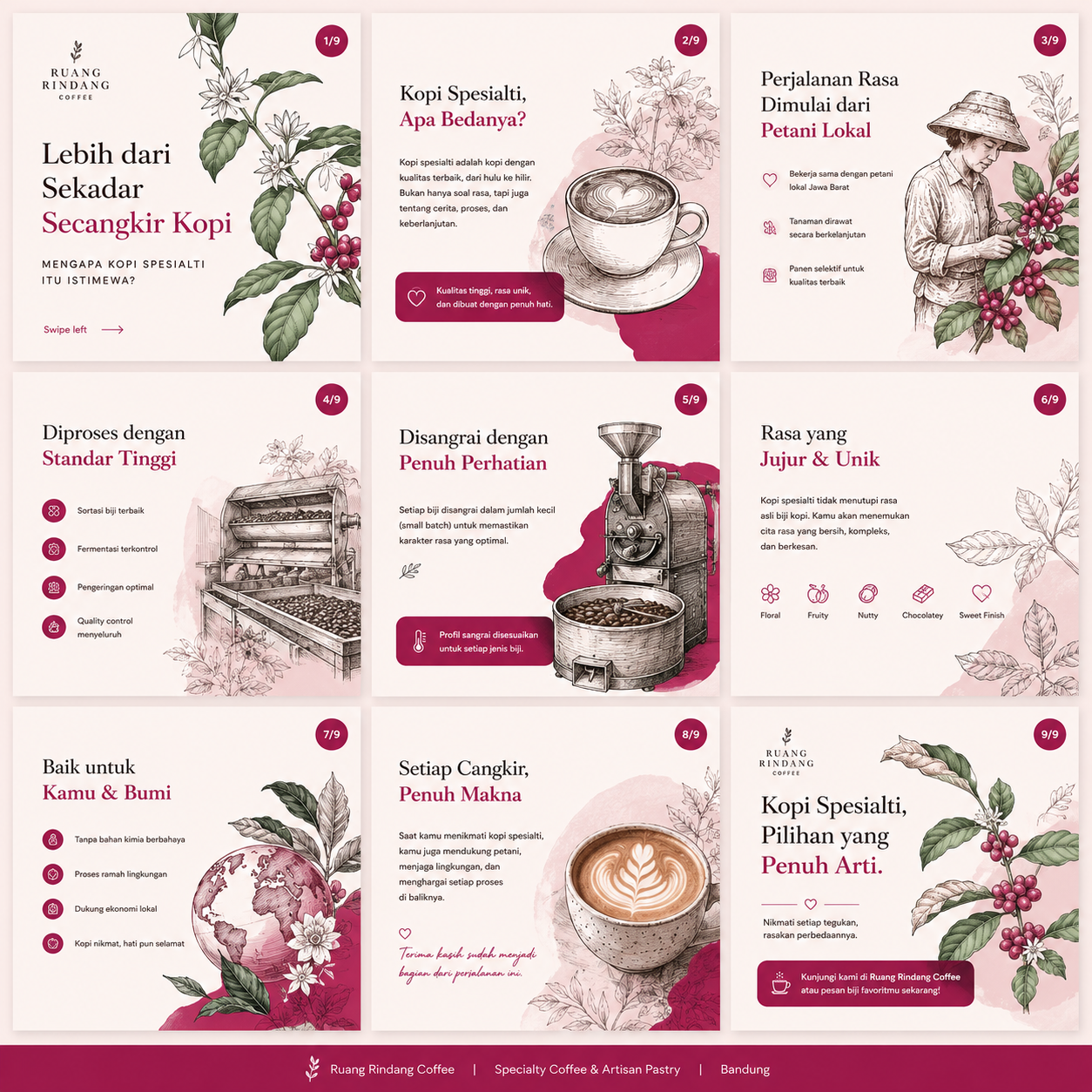 Bloom Botanical, Desain carousel edukasi produk Bloom